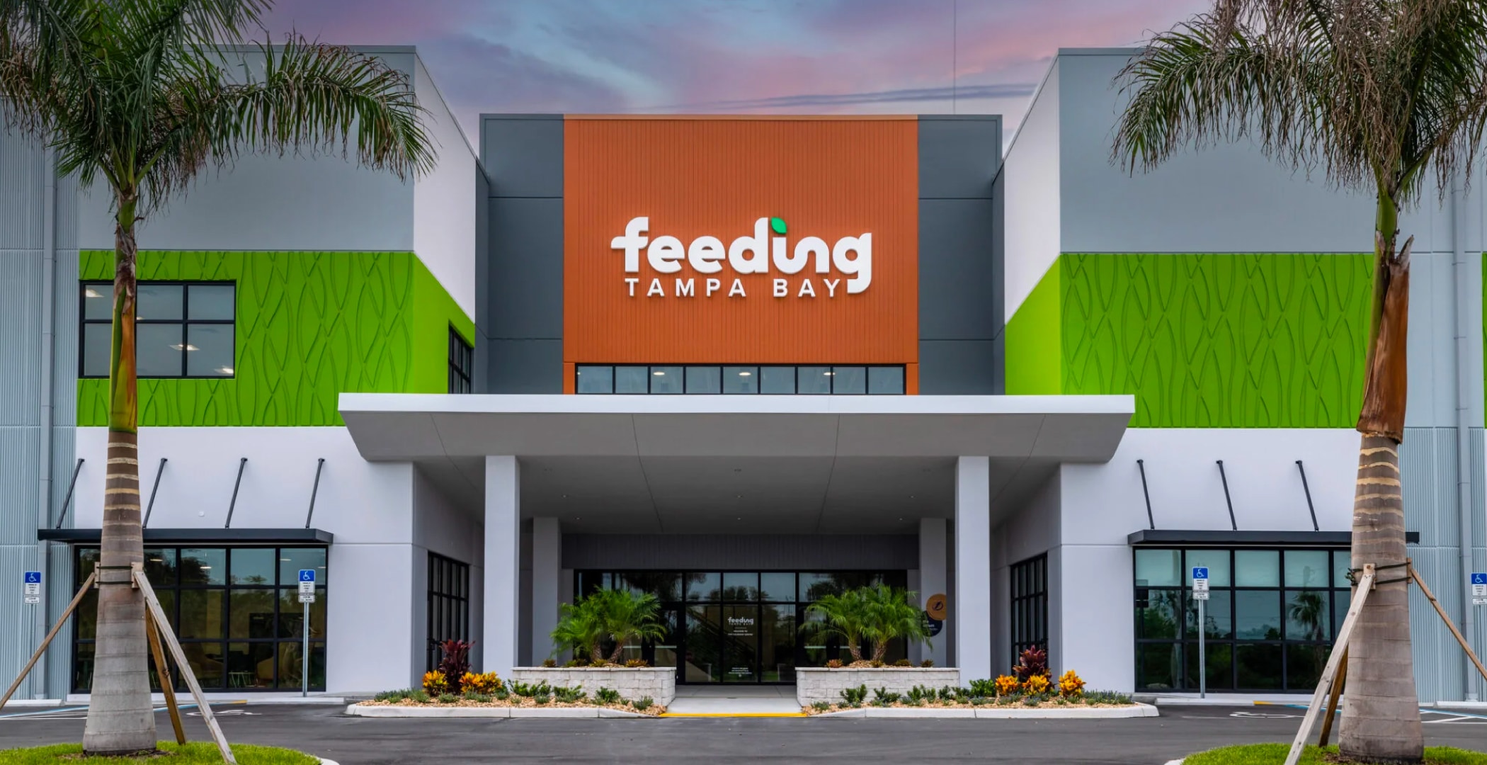 Feeding Tampa Bay's new facility with its bright green and orange brand colors