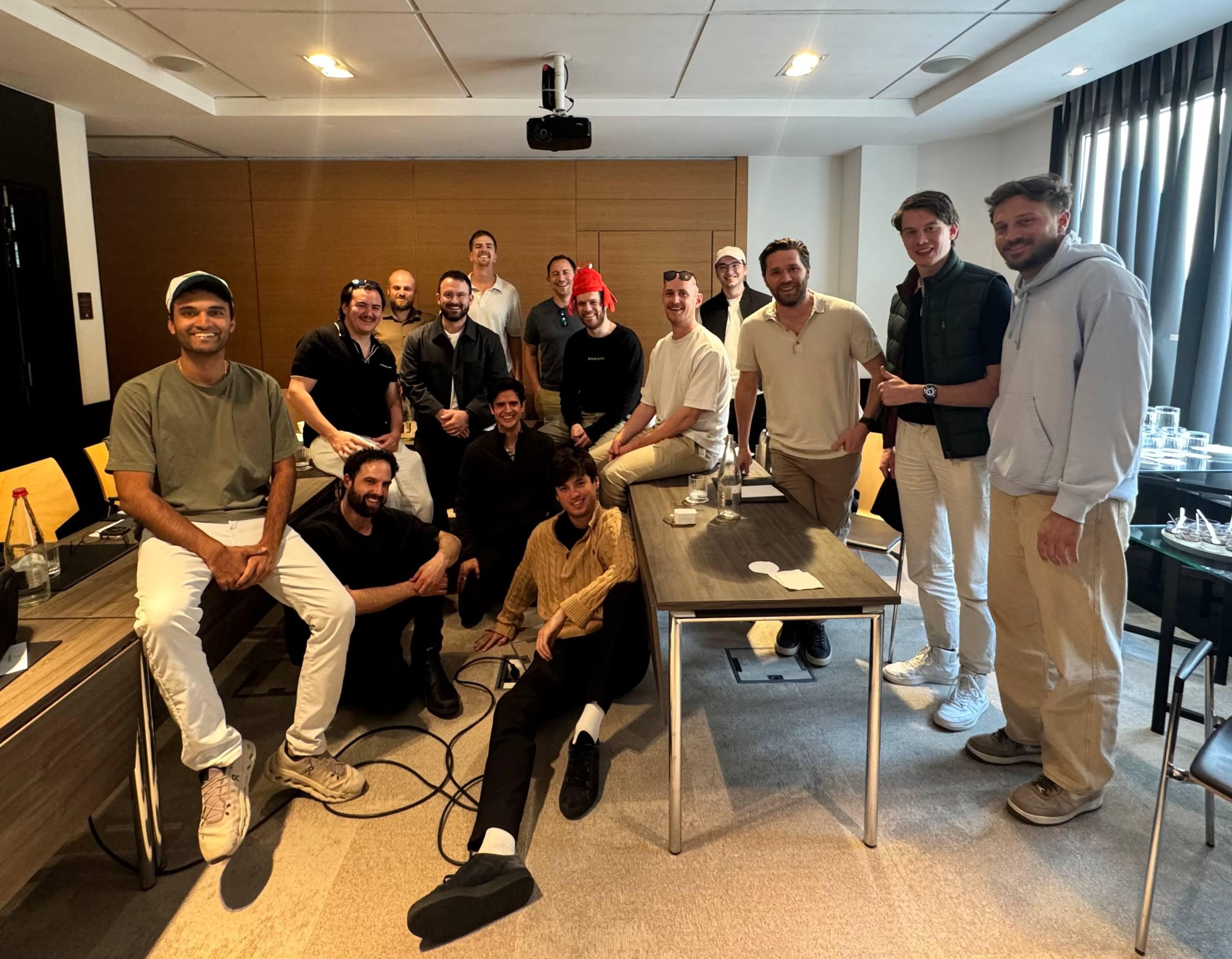DeFi roundtable participants gathered in a meeting room in Cannes