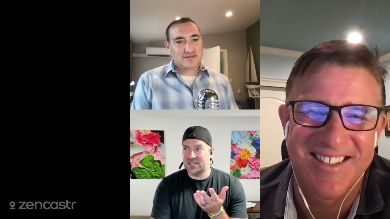 Charlie Cole, wearing a backward cap, talks with the Breakout Growth podcast hosts in a remote interview.
