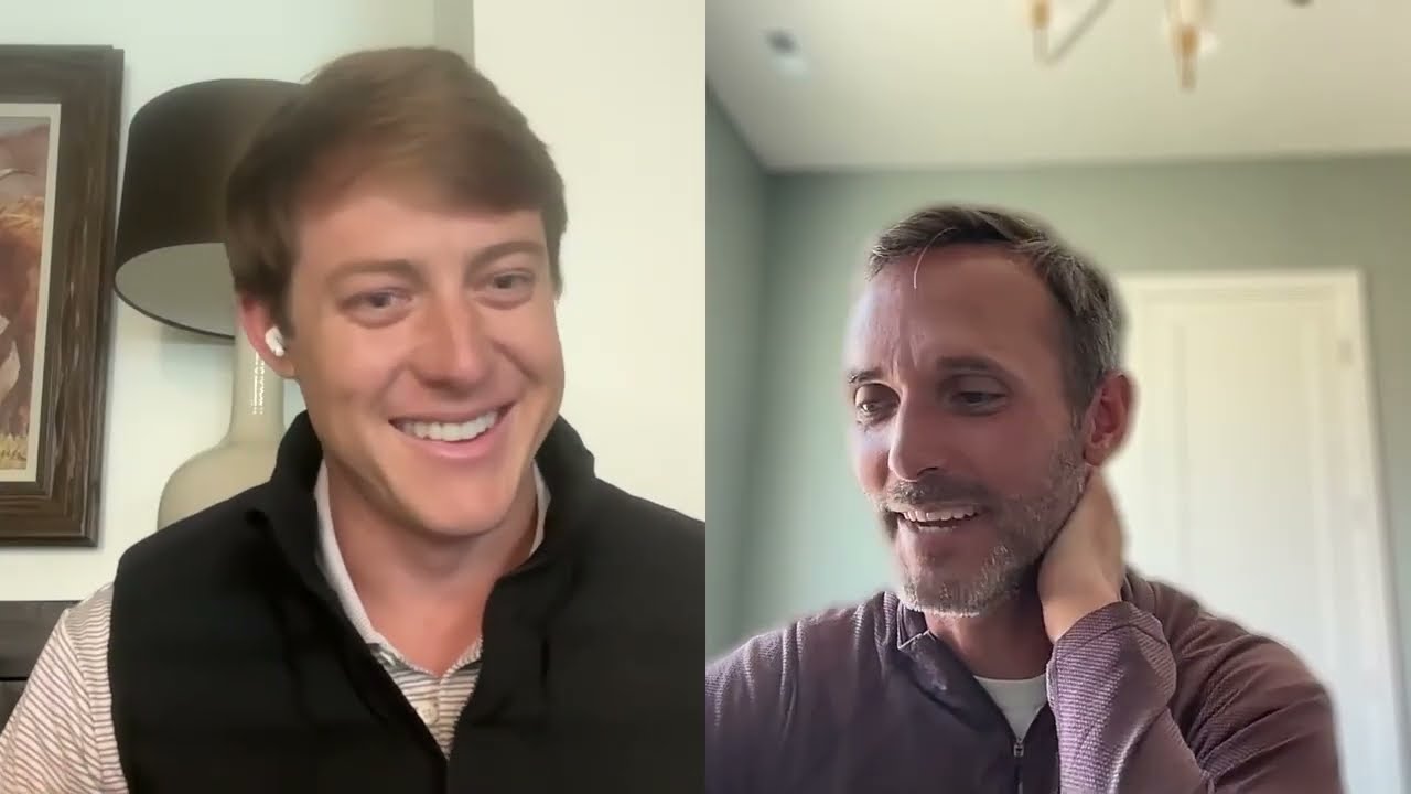 Charlie Ponitz, left, and Brad Moss during their remote podcast conversation