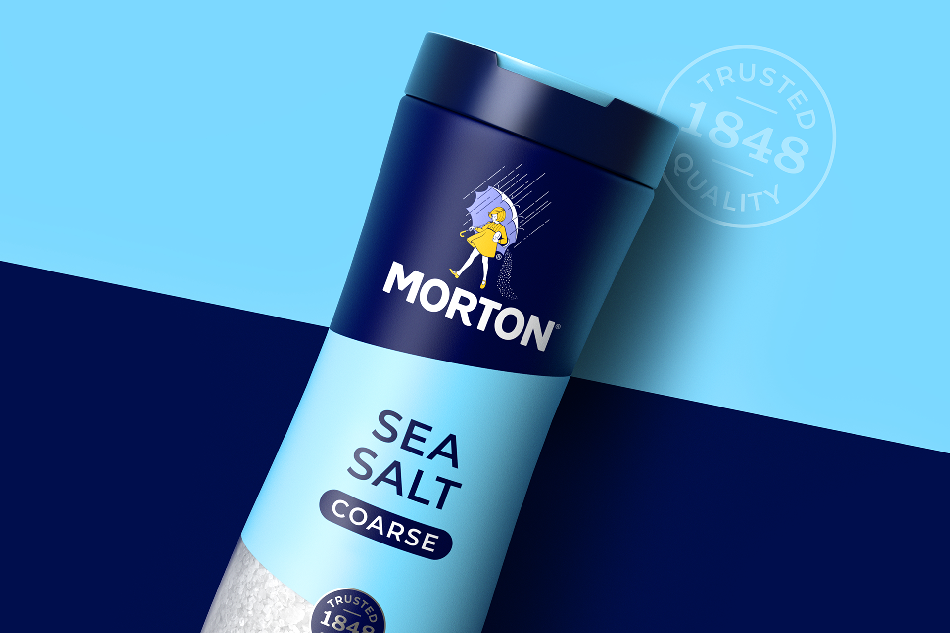 Morton sea salt packaging from Chase Design Group’s portfolio