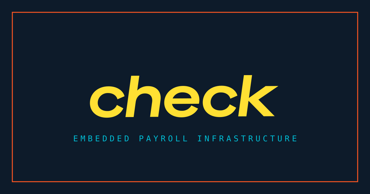 Check company logo - embedded payroll infrastructure