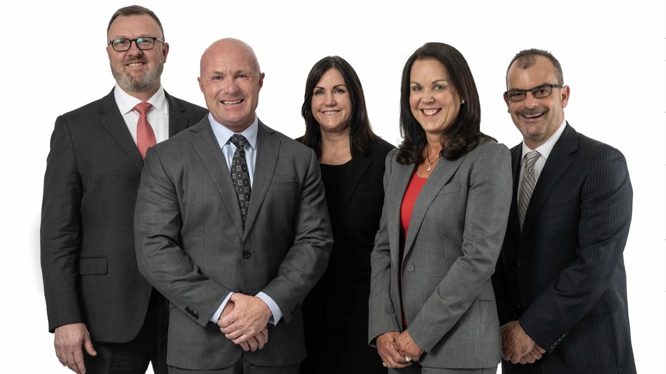 Five members of BOK Financial’s Arizona leadership team; Chet Samuelson stands second from left.