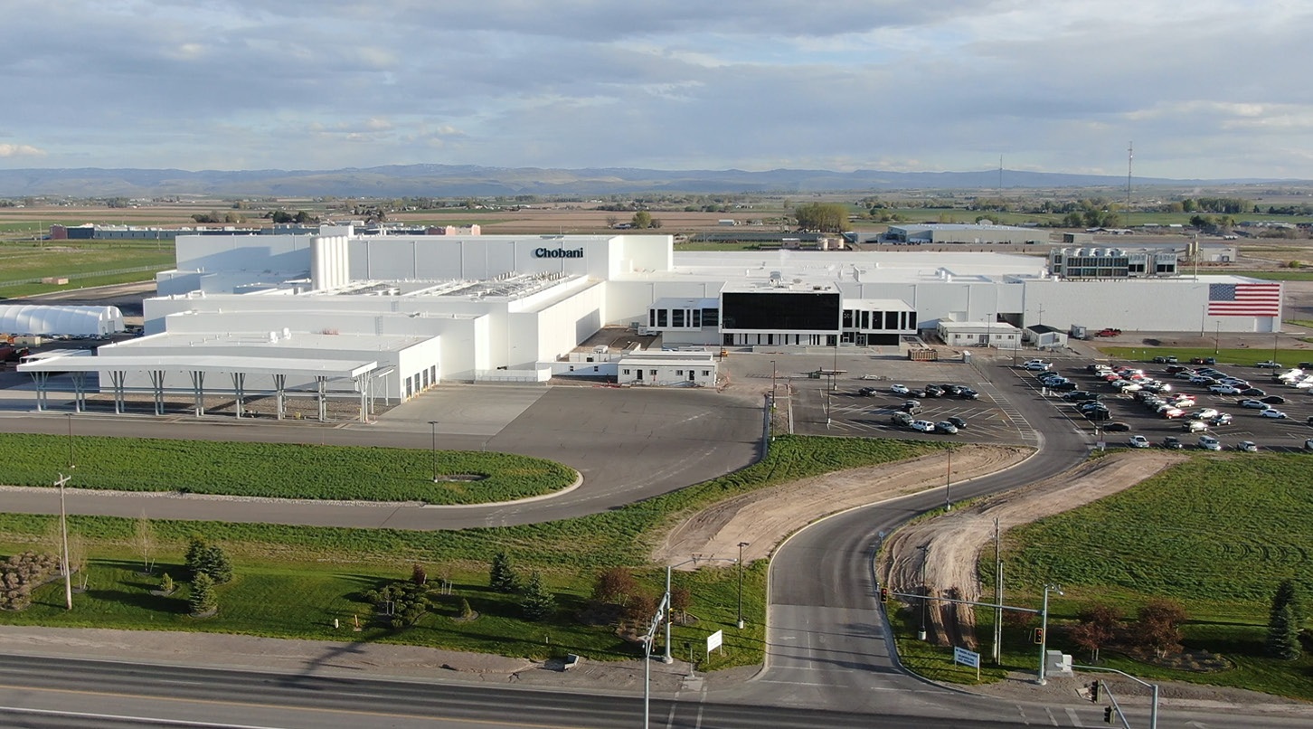 Exterior of the Chobani manufacturing campus in Twin Falls, Idaho
