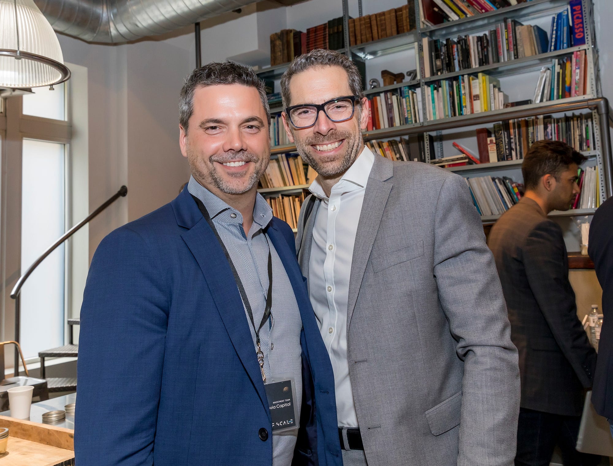 Chris Arsenault, left, with Jonathan Tétrault at Inovia’s 2018 CEO Summit