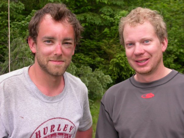 Will Lougheed and Chris Bosworth after returning from the Meanest Link canoe route