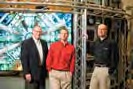 Archival photograph of Mechdyne founders Chris Clover, James Gruening and Kurt Hoffmeister