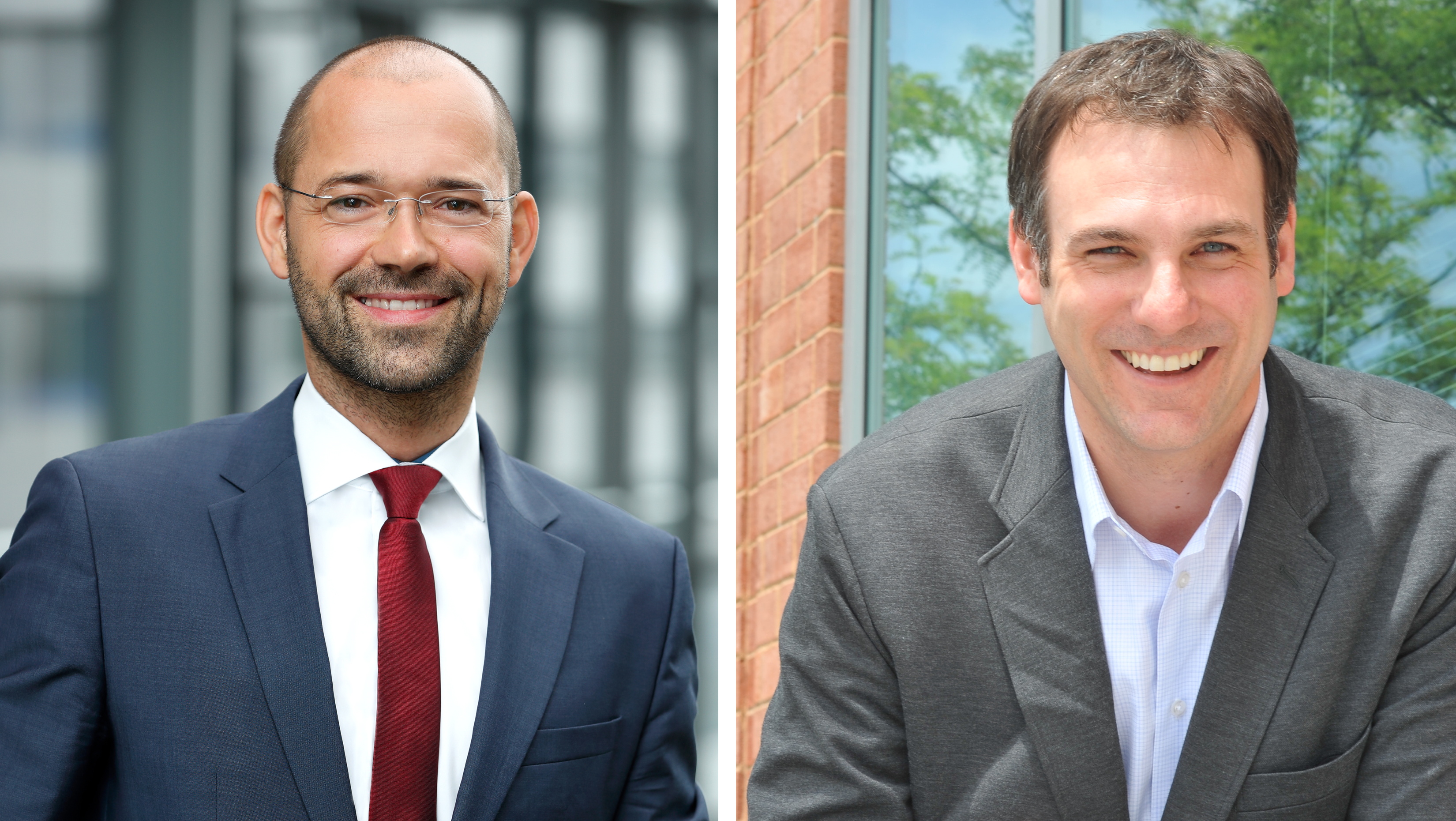Porsche press composite showing Kilian Sauerwald on the left and Chris Spanos on the right