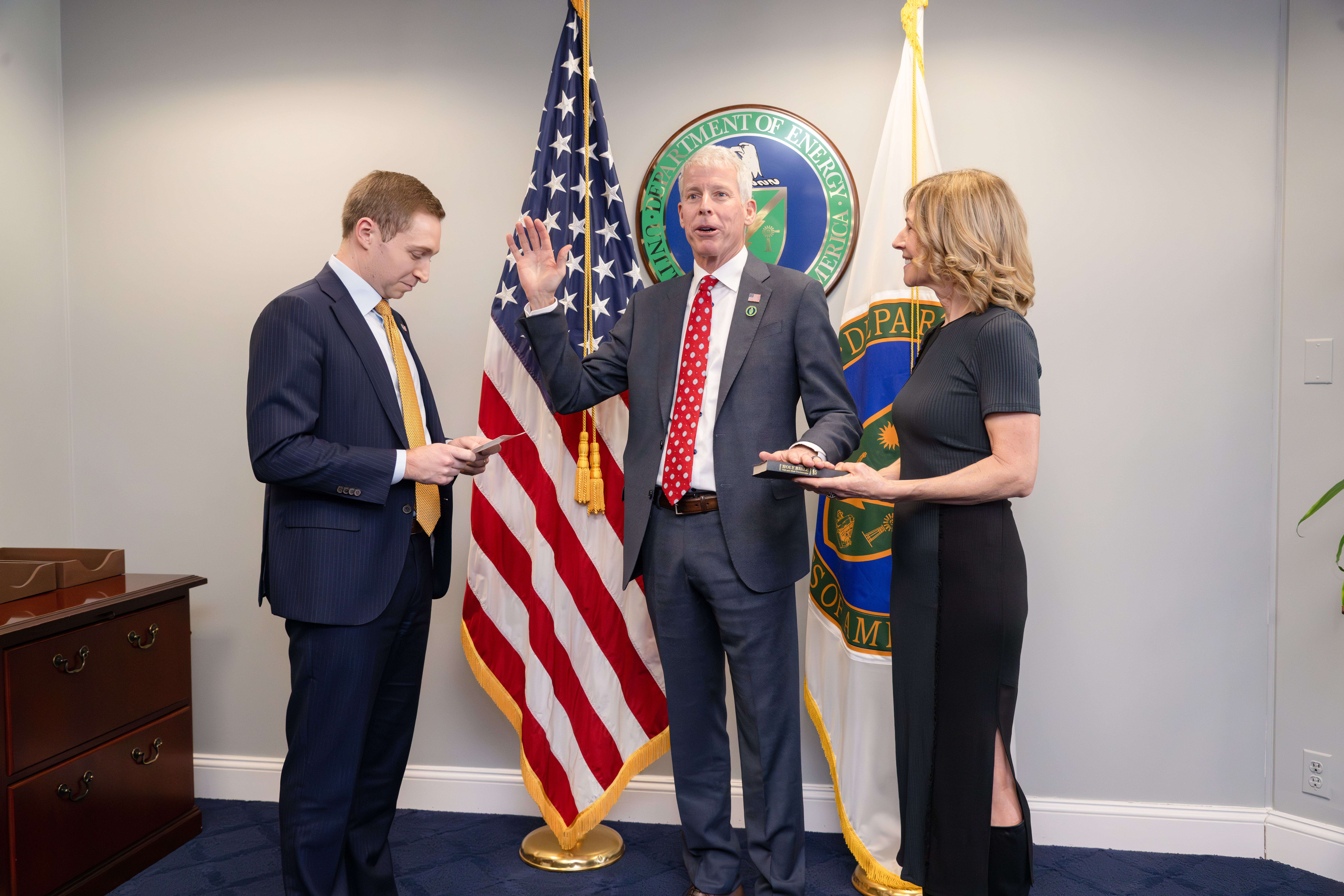 Chris Wright at his Department of Energy swearing-in ceremony in February 2025