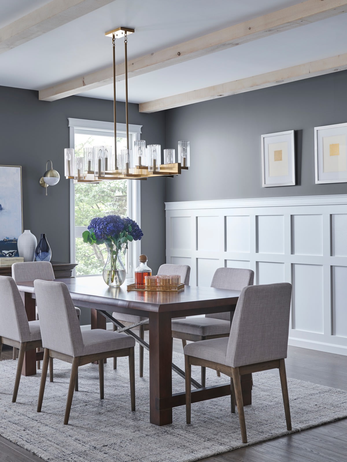 A finished Metrie interior showing coordinated wall trim and architectural details