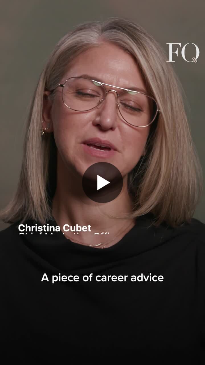 Christina Cubeta speaking in a Female Quotient video about career advice