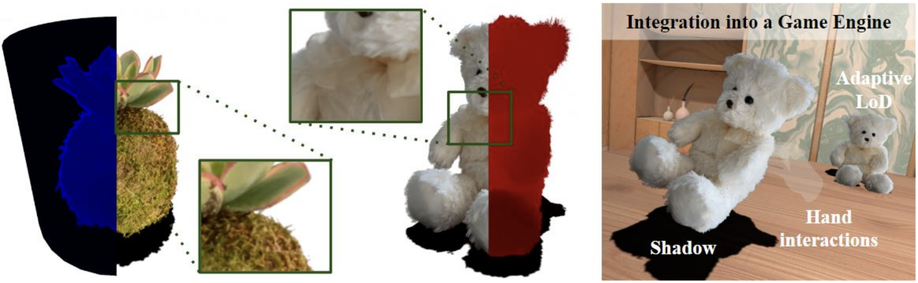 A research image illustrating neural assets for interactive environments