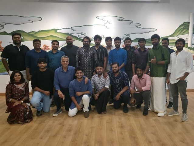 Chryselys team posing together in an office