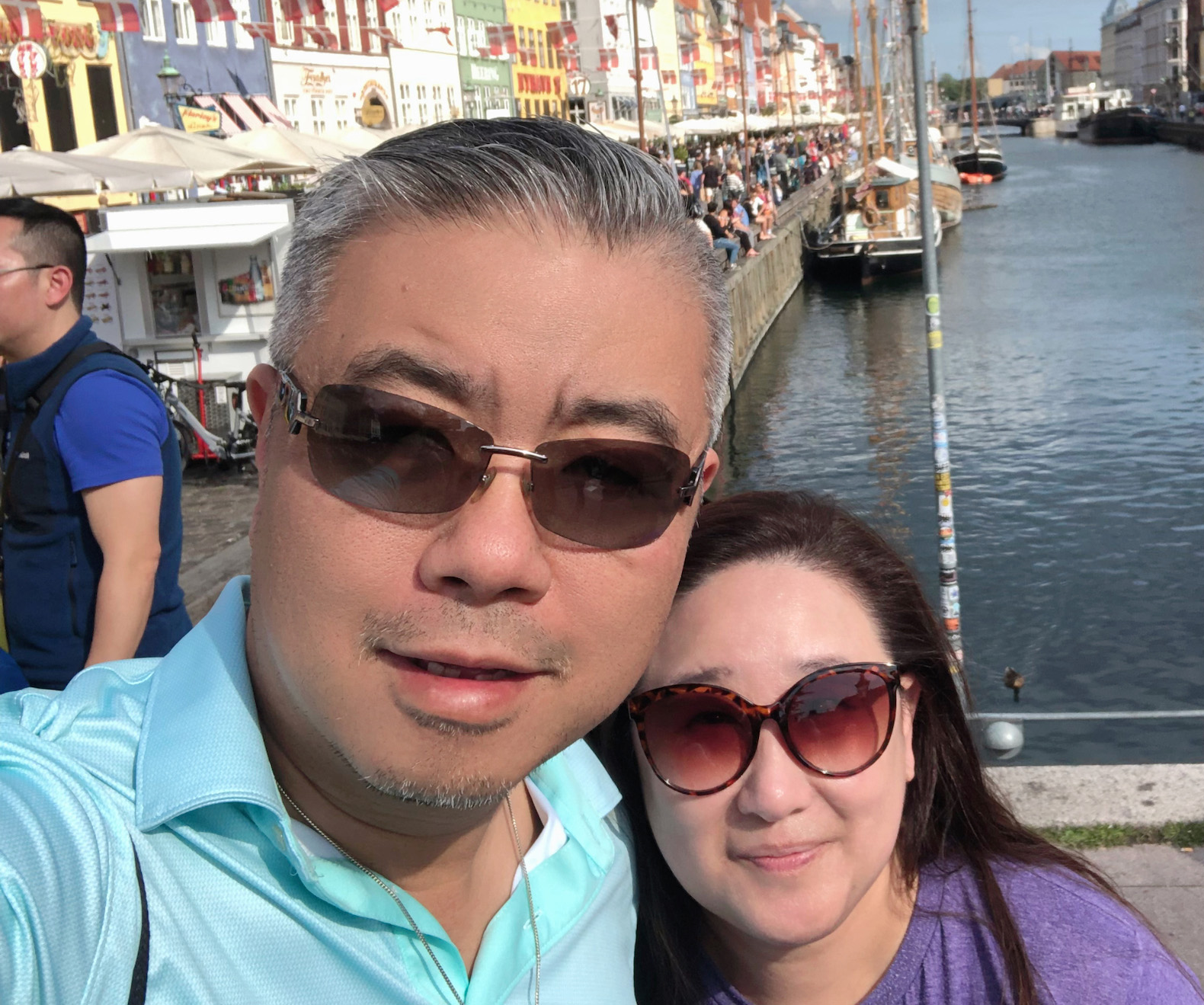 Cindy Zhou and her husband visiting Copenhagen