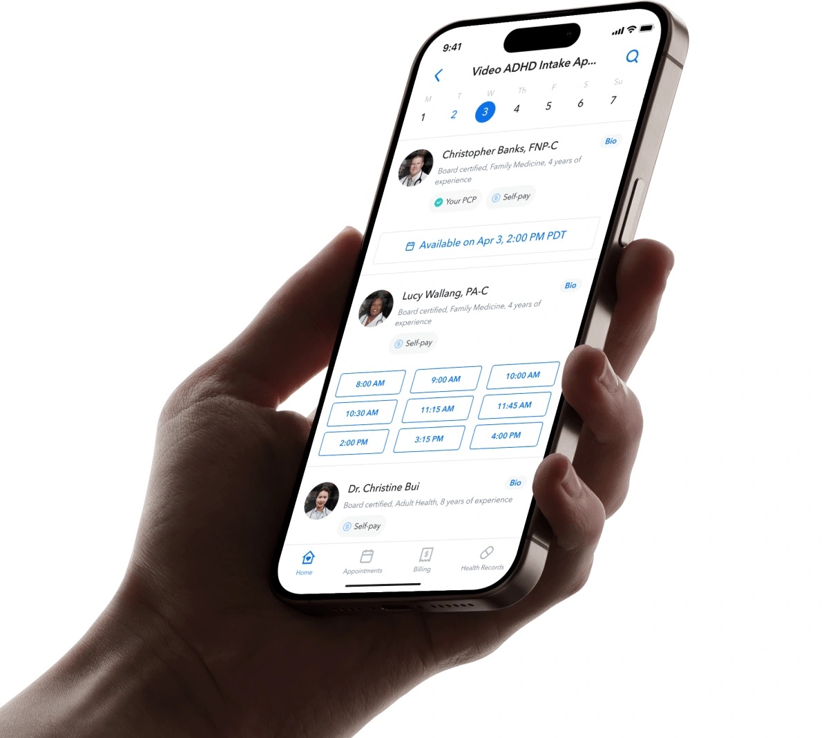 Circle Medical’s promotional image showing appointment scheduling in its app