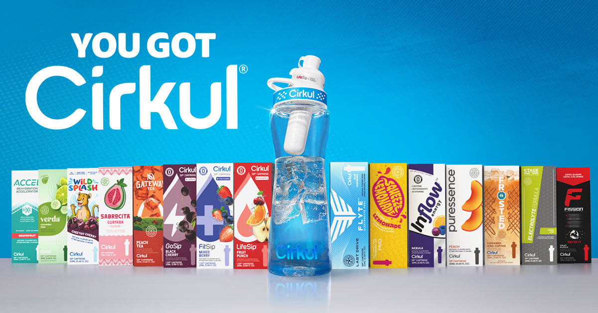 Cirkul branded hydration imagery