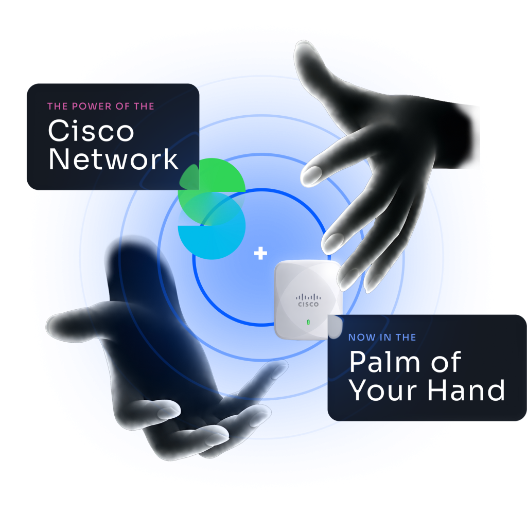 Cisco Asset Tracking product illustration showing its asset-location experience