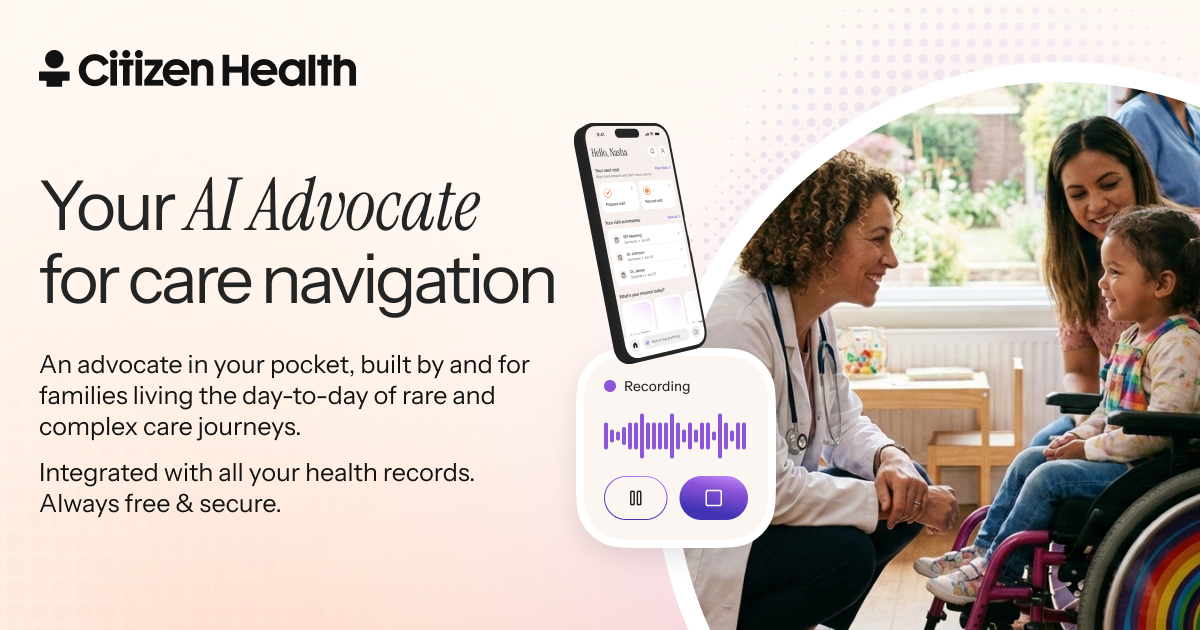 Citizen Health platform - patient health record on a phone