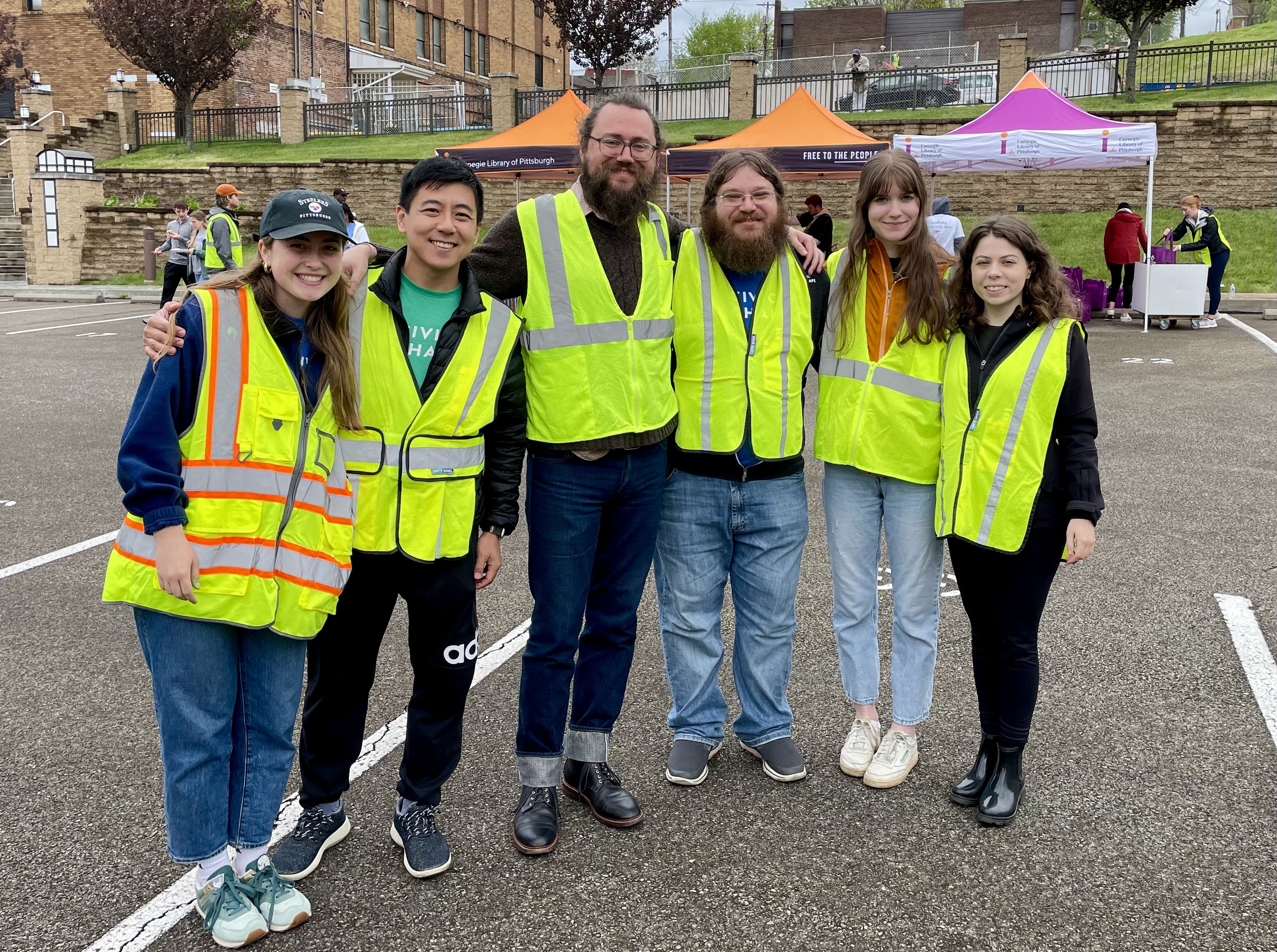 Civic Champs team members volunteering together