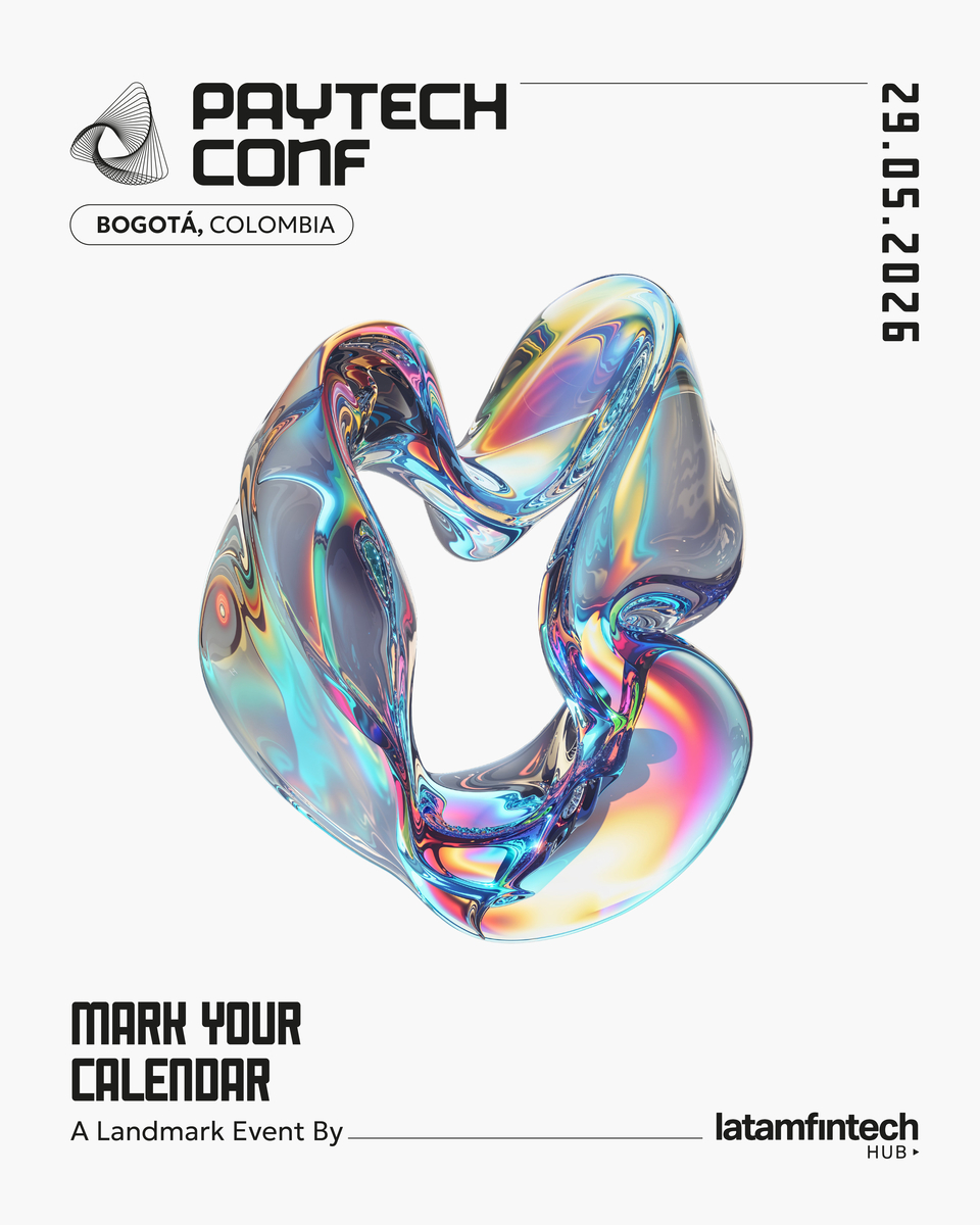 Paytech Conf 2026 event artwork from Bogotá