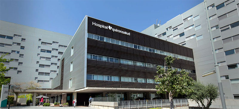 Exterior of Hospital Quirónsalud in Barcelona