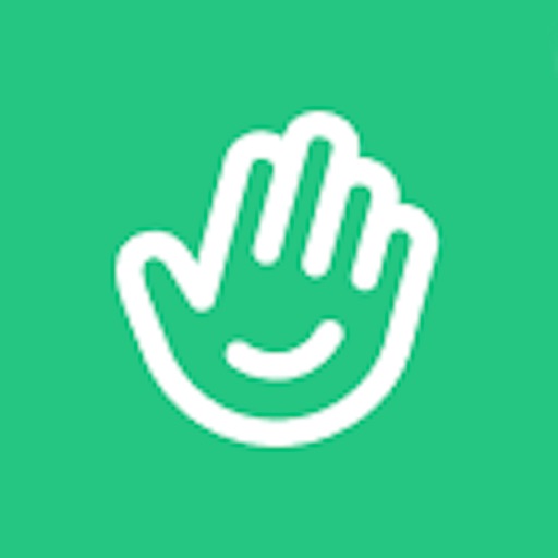 Classkick logo - a green raised hand with a smile