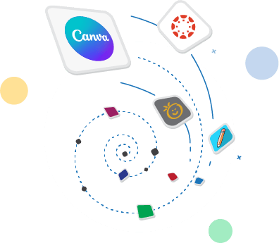 ClassLink product illustration showing application tiles in LaunchPad