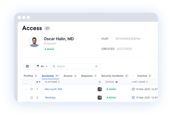 Clear Skye access review product interface on ServiceNow