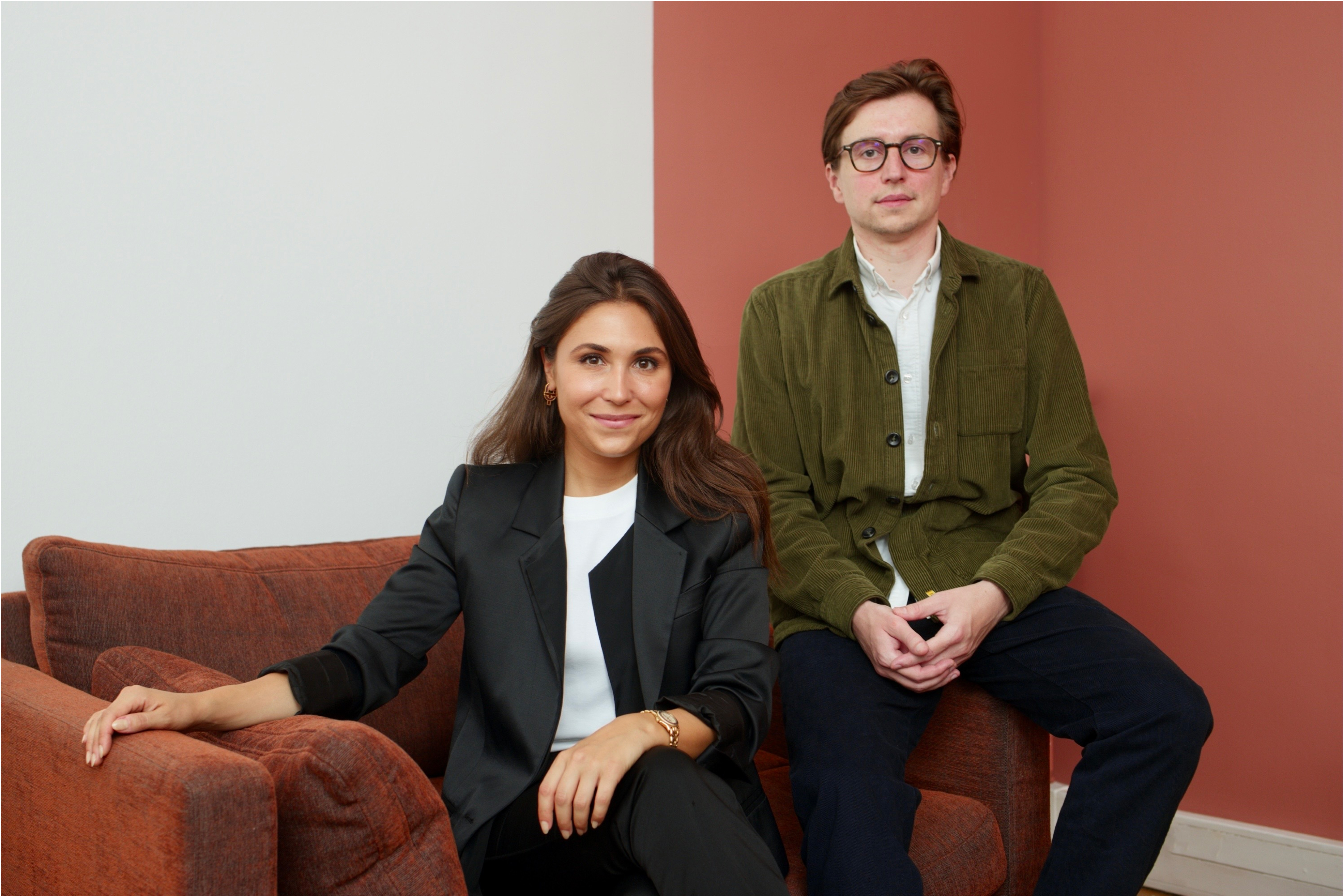 Formance co-founders Anne-Sybille Pradelles and Clément Salaün seated together