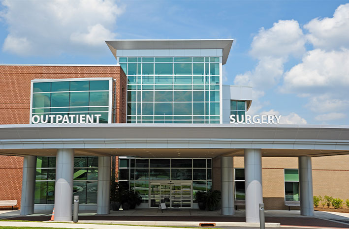 An operating room during a procedure