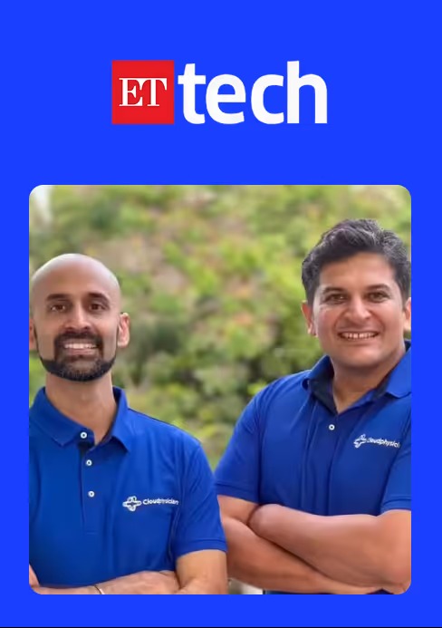 Cloudphysician co-founders Dhruv Joshi and Dileep Raman photographed together