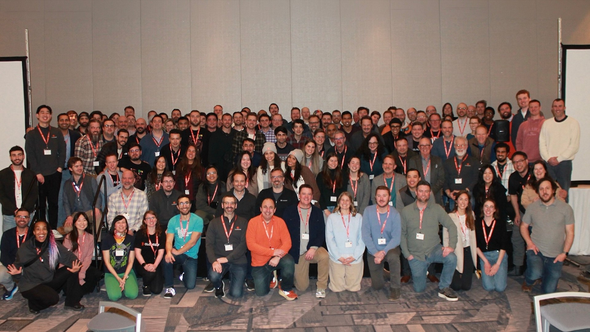 CloudZero team assembled for a group photograph