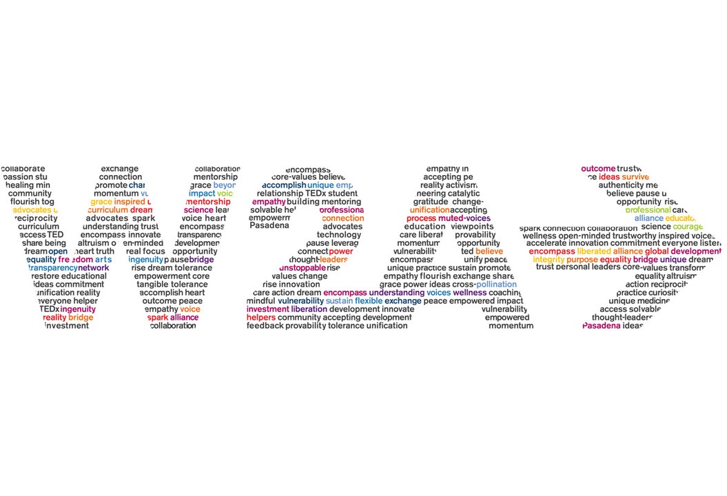 Words2Action identity formed from small words, with a right-pointing arrow