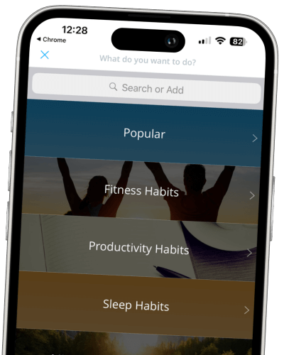Coach.me habit tracker product illustration showing the app interface