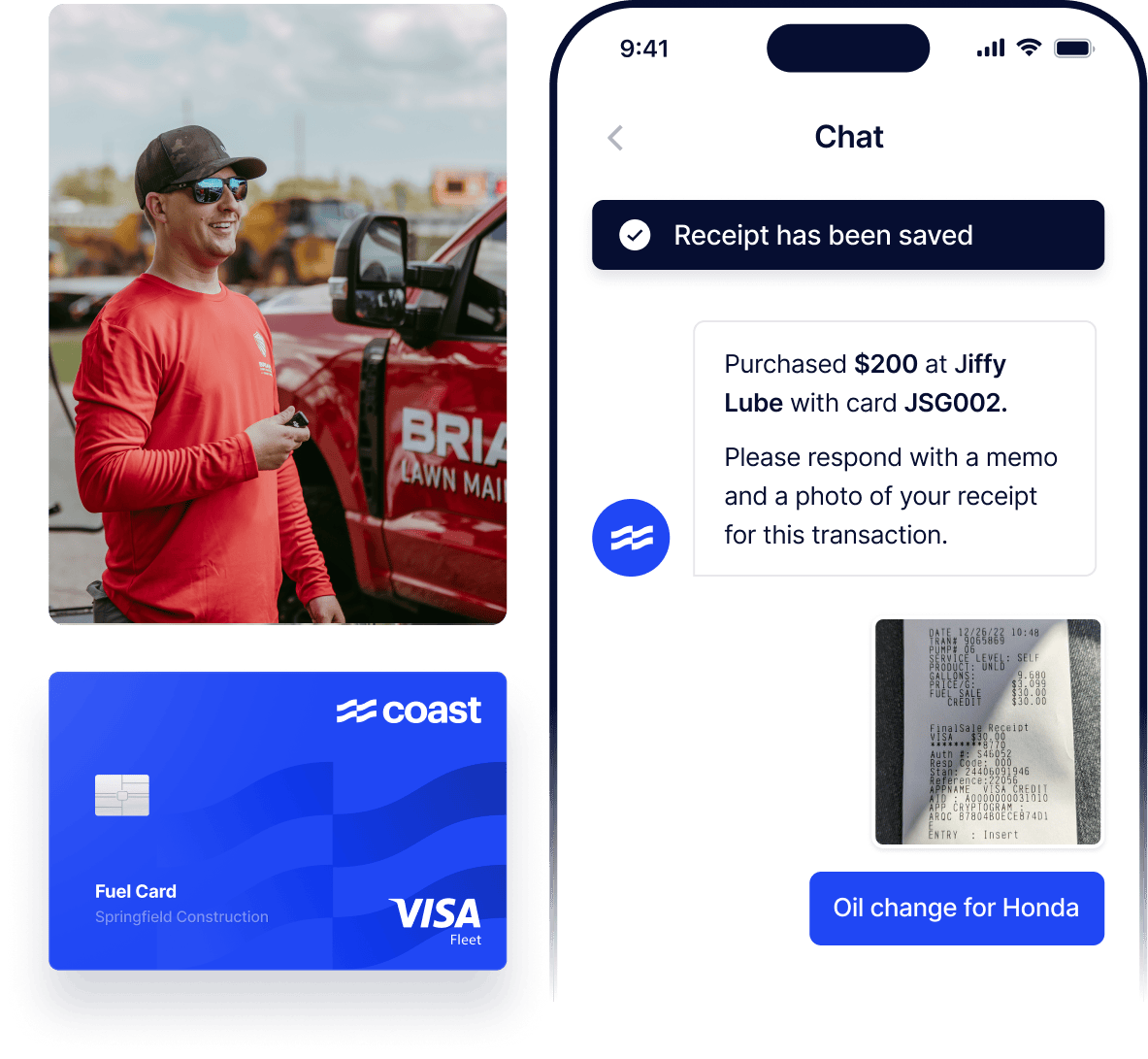 Coast fuel and fleet card product
