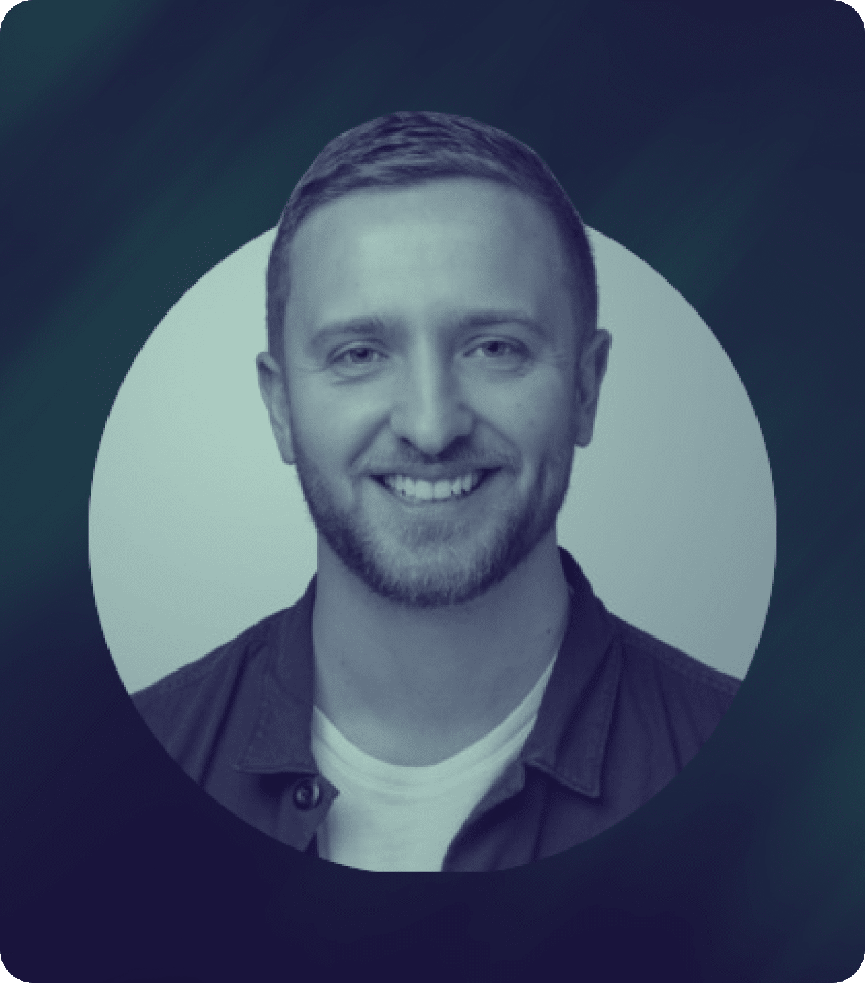 Stylized company portrait of Codat co-founder and CEO Peter Lord