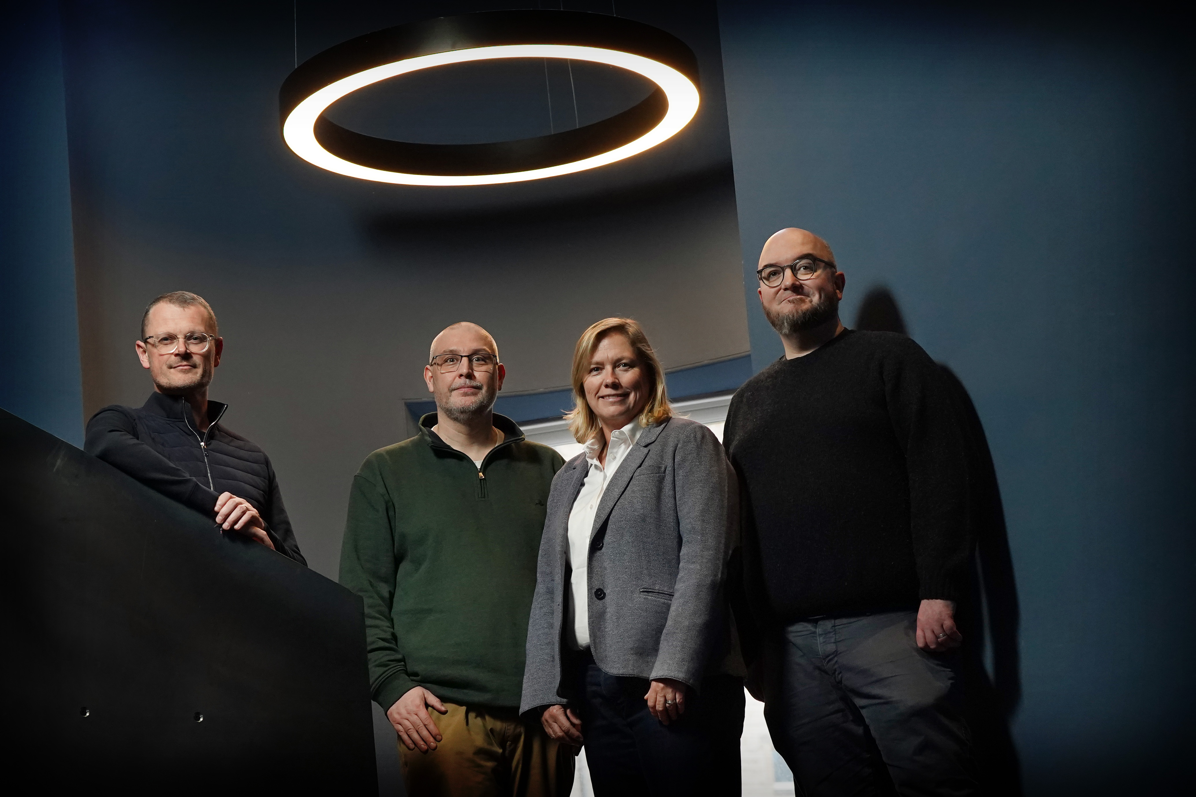 Jon Hope, Richard Lennox, Gillian Docherty and Stephen Coleman standing together
