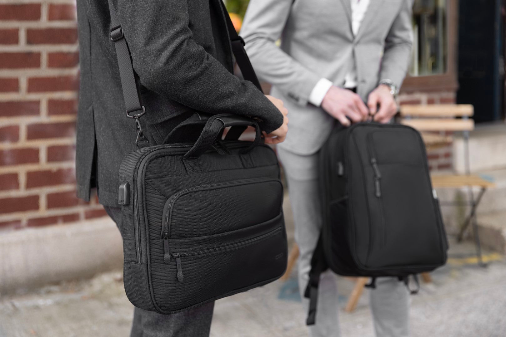 CODi backpack in use by a commuting professional