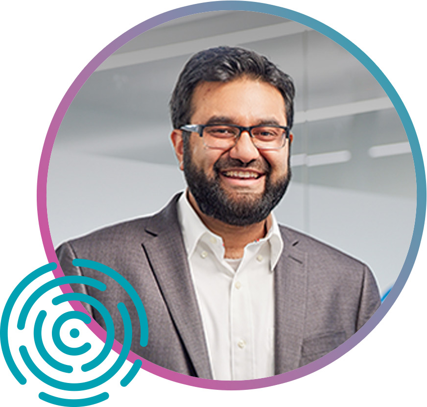 Codoxo founder and CEO Musheer Ahmed smiling in an office