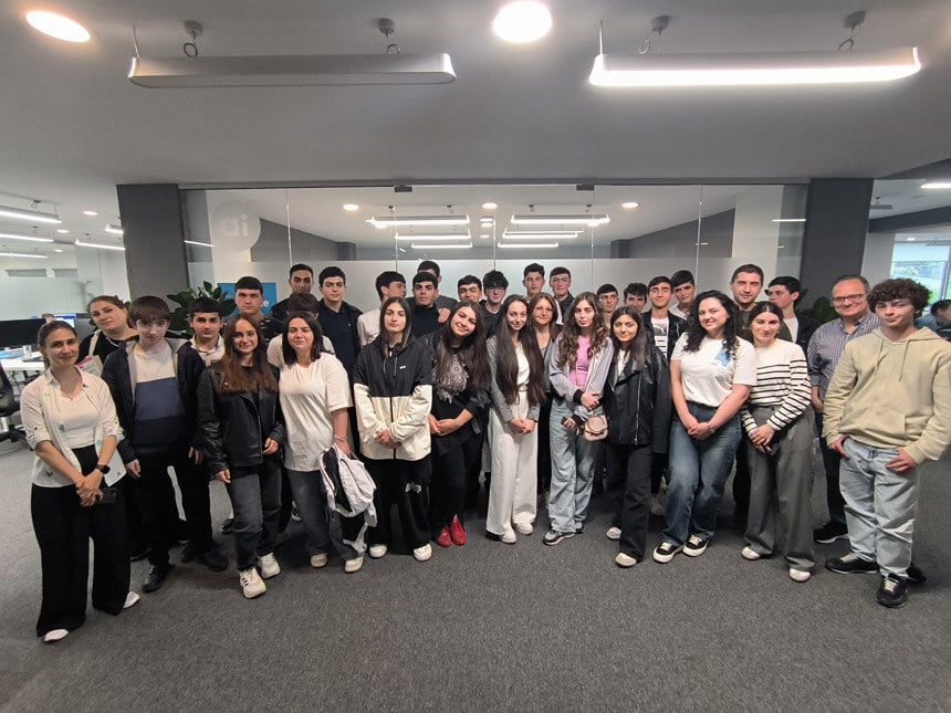 Generation AI students visiting Cognaize’s office in 2024