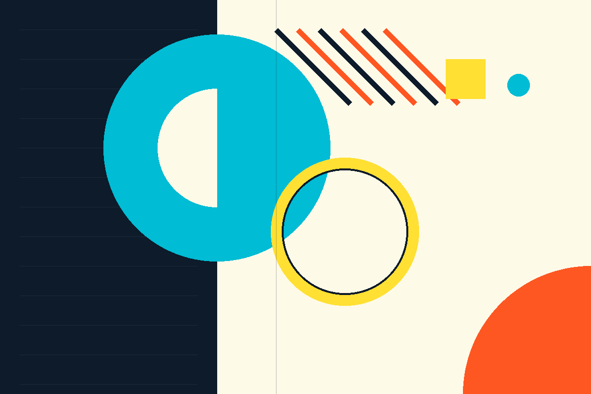 Swiss-style abstract graphic of overlapping circles representing the transfer of fund stakes