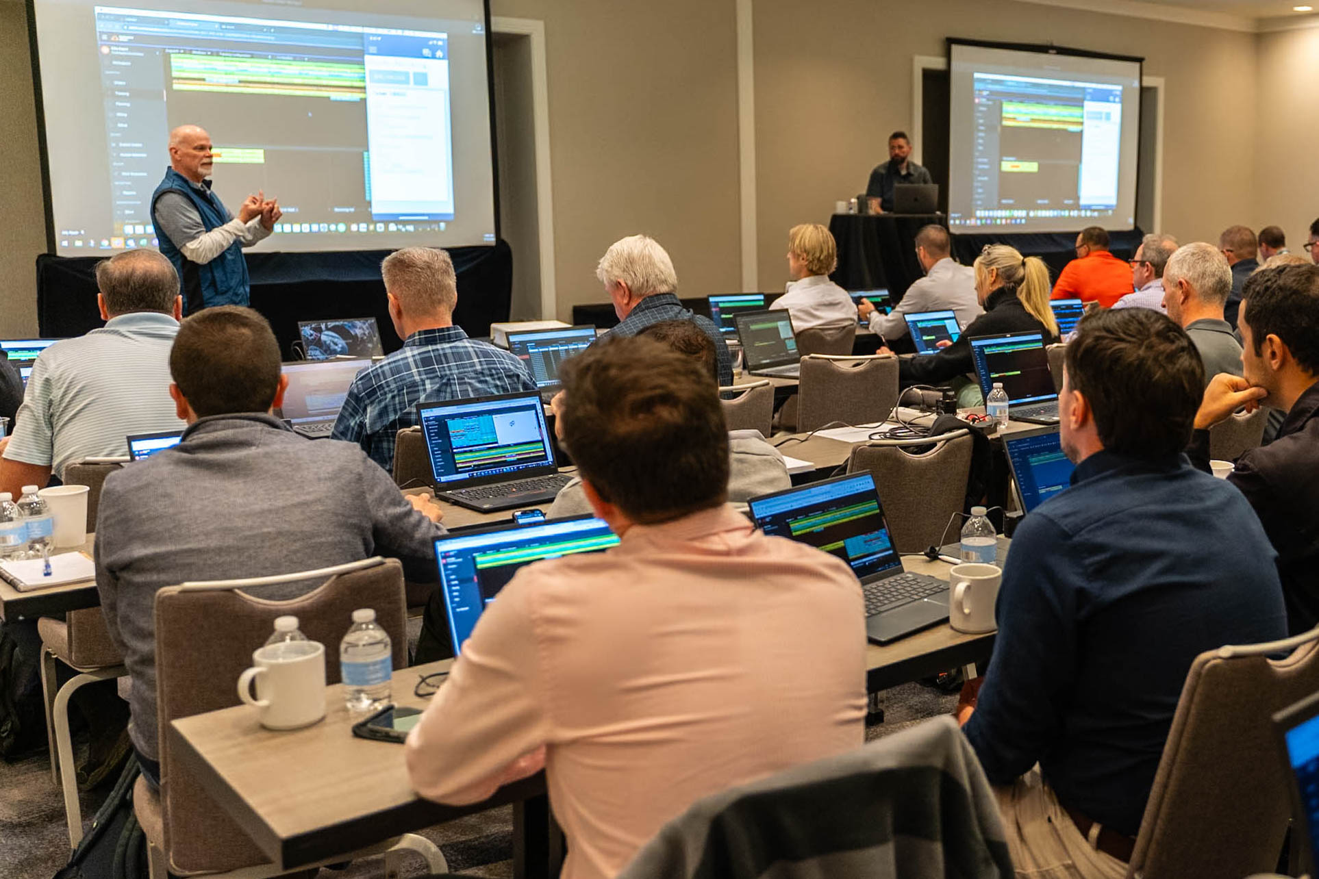 Participants learning plant and dispatch software in a Command Alkon training session