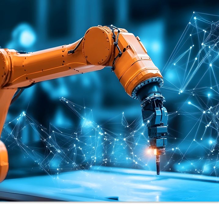 Robotic arm working in a Comprehensive Logistics assembly operation