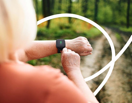 Connect America marketing image illustrating its smartwatch medical alert offering