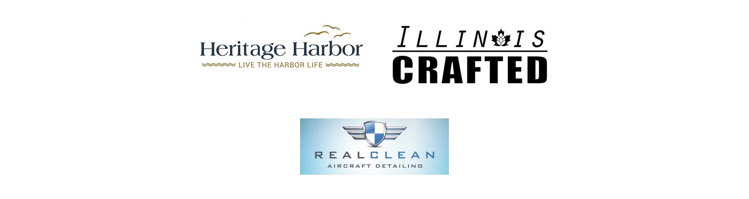 Logos of Heritage Harbor, Illinois Crafted and RealClean Aircraft Detailing