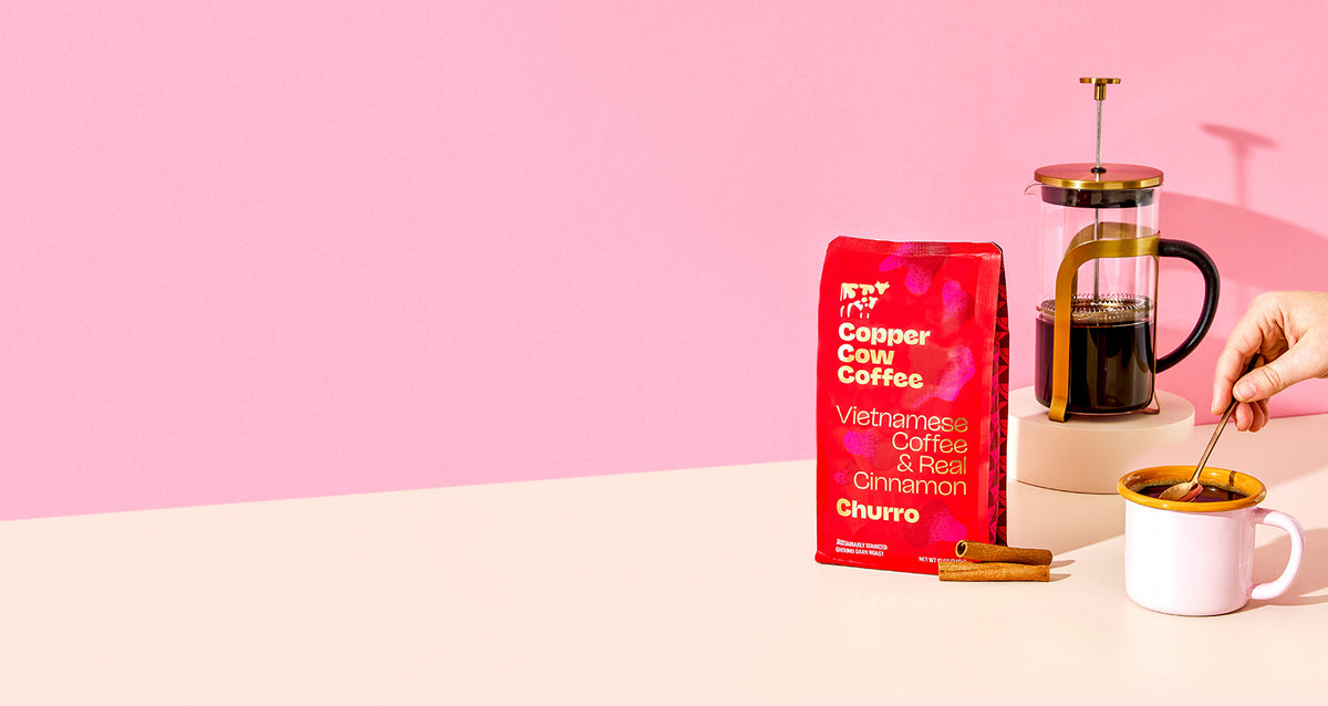 Copper Cow Coffee product banner