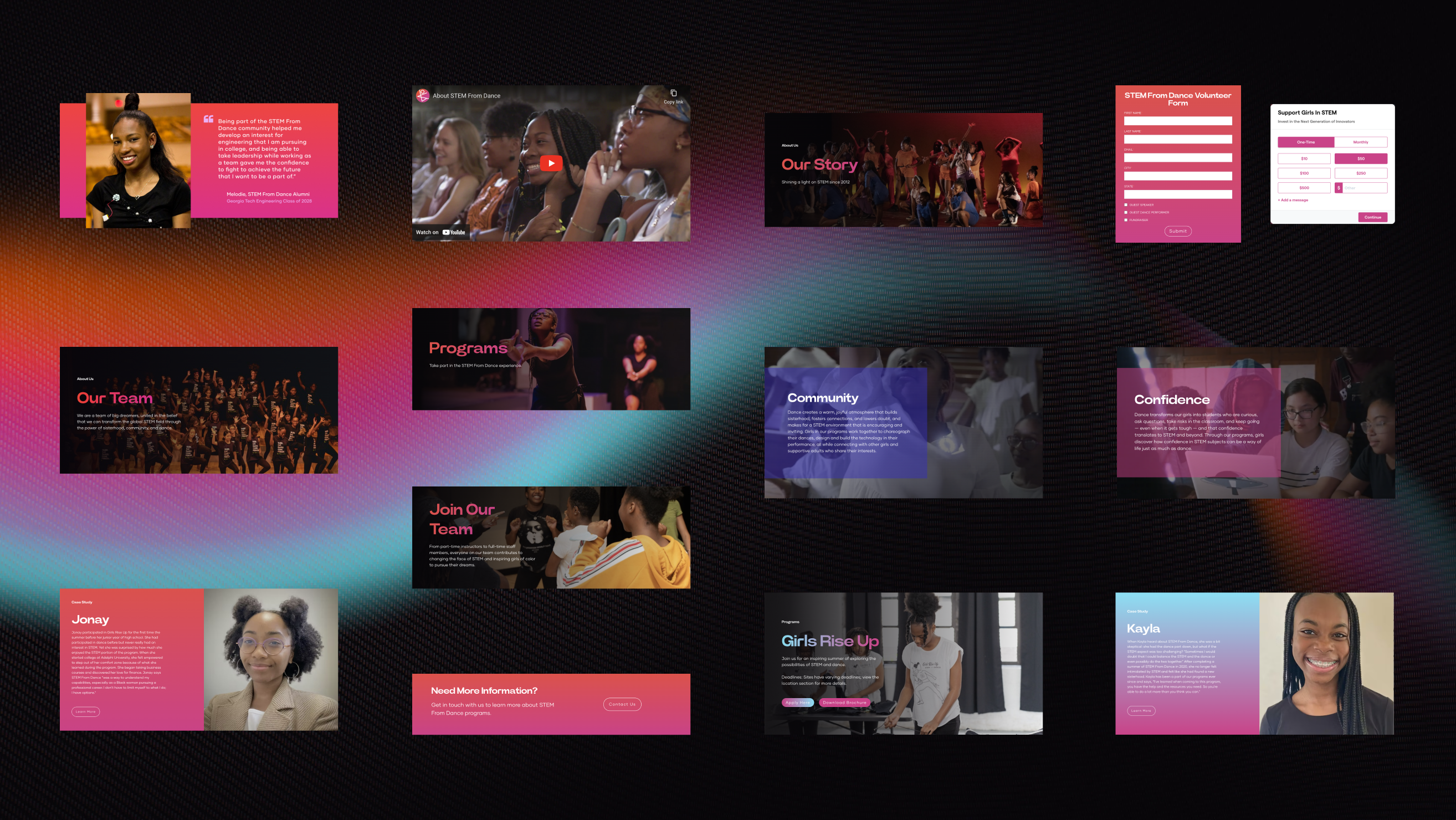 Cosmic’s colorful STEM From Dance visual design system