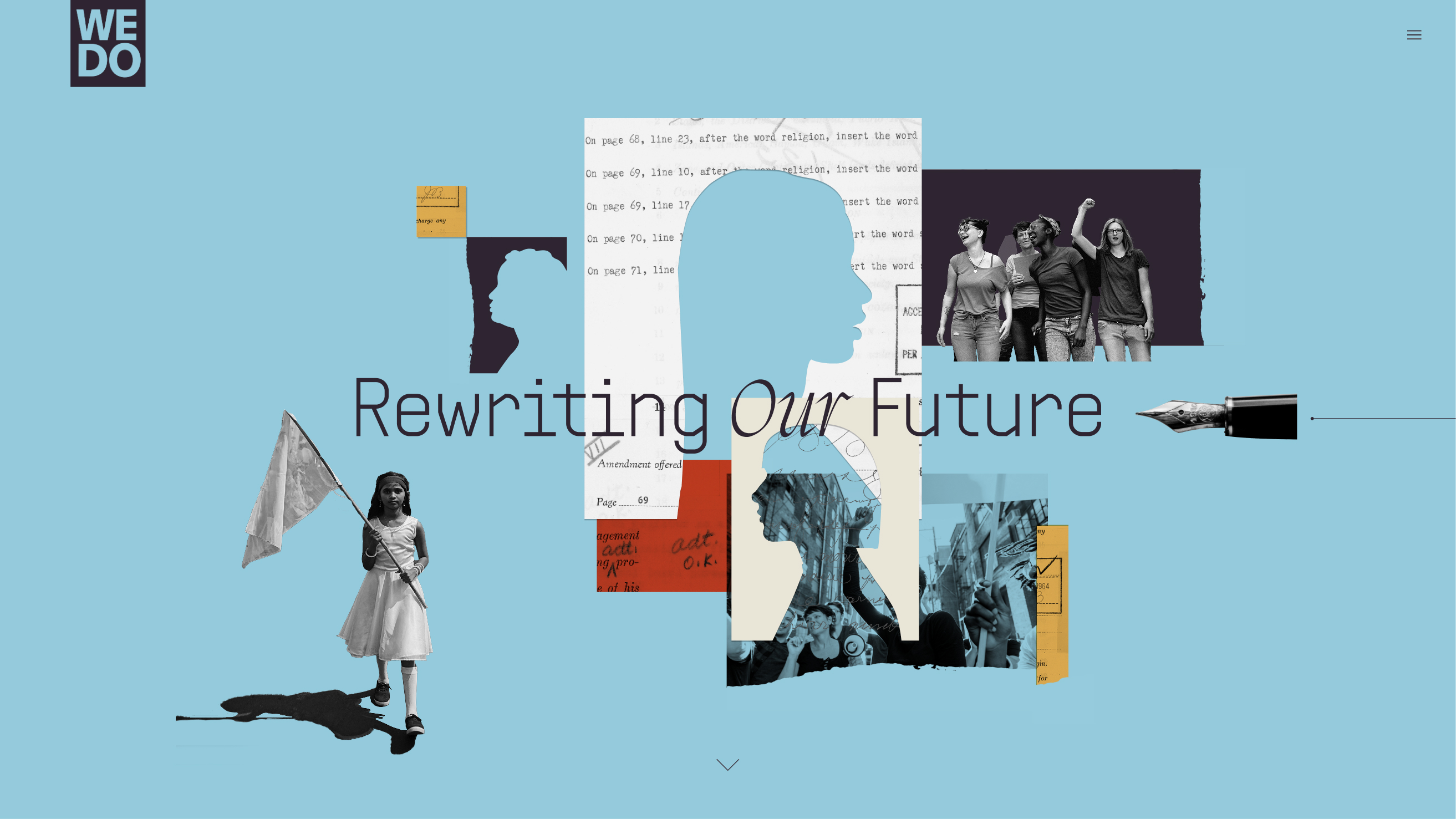 Presentation of WEDO’s Rewriting Our Future impact report designed by Cosmic