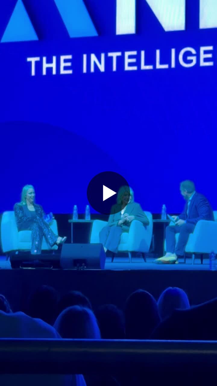 Courtney Rains onstage during an Applied Net 2025 fireside conversation