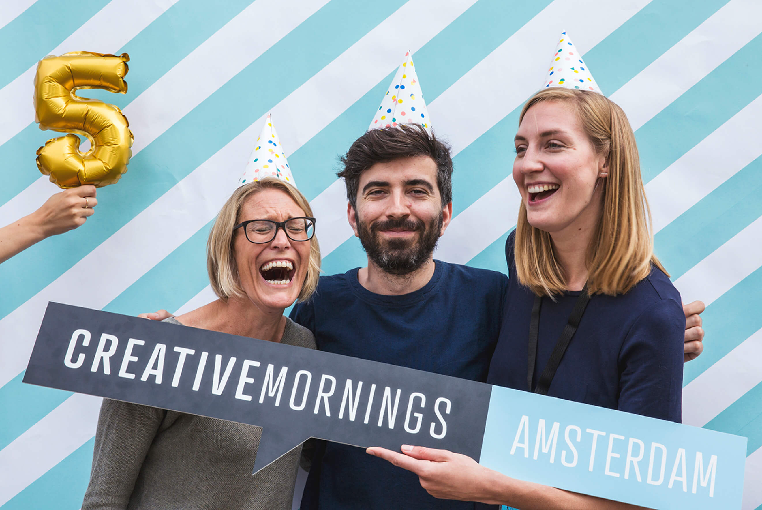 People gathered for a CreativeMornings event in Amsterdam